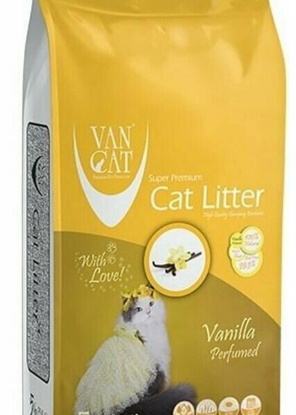 Van Cat Комкующийся наполнитель без пыли с ароматом ванили 5 кг