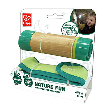 Фонарик механический «Время путешествовать» с чехлом для детей 4+, Hape, 1 шт., Швейцария