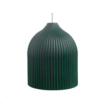 Свеча декоративная Tkano темно-зеленого цвета из коллекции Edge 10.5см ООО Покро