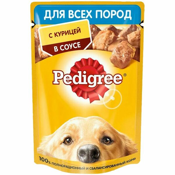 Корм Pedigree с курицей в соусе для собак, 85г