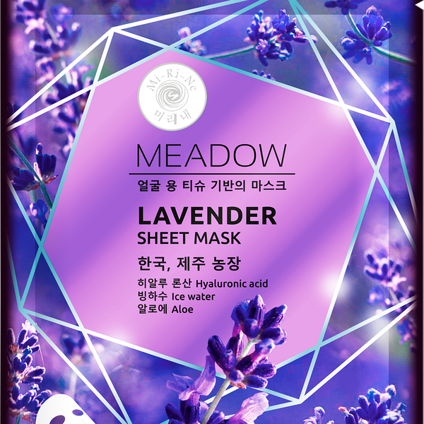 Маска тканевая для лица MI-RI-NE Meadow Лаванда и алоэ с ледниковой водой, 25г