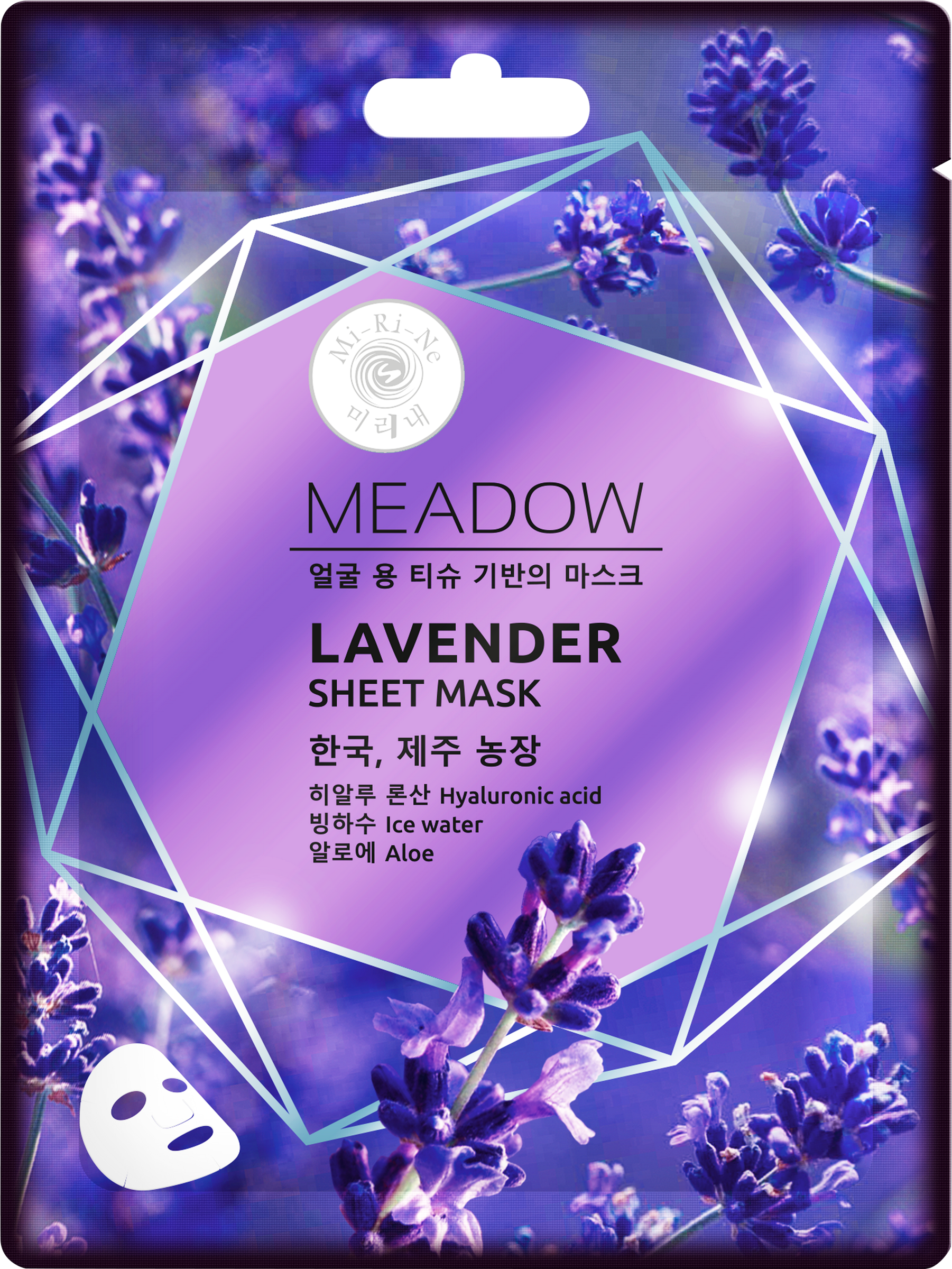 

Маска тканевая для лица Mi-Ri-Ne Meadow Лаванда и алоэ с ледниковой водой 25г