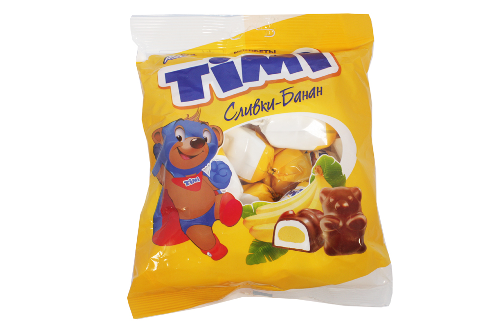 

Конфеты Konti Timi суфле сливочный и банановый вкус 155 г
