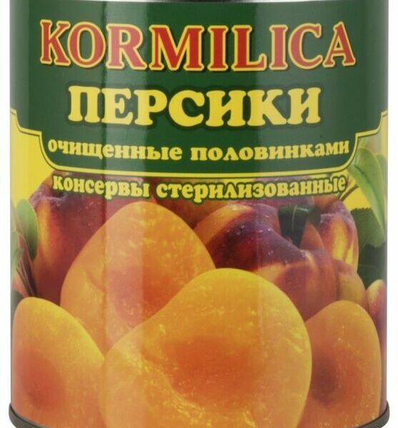 Персики очищенные Кормилица половинками