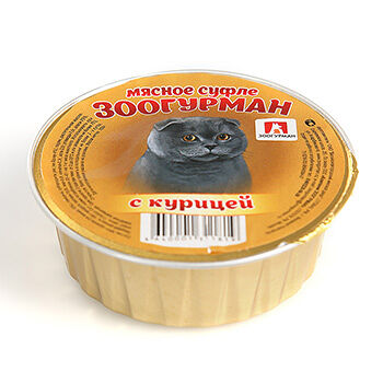 Корм для кошек Зоогурман Мясное суфле с курицей 100 г