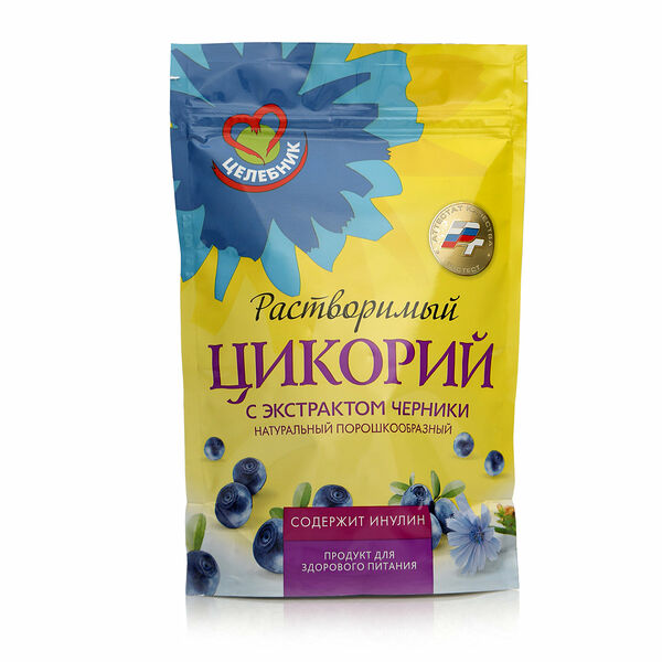 Цикорий Целебник растворимый порошкообразный с экстрактом черники 85г