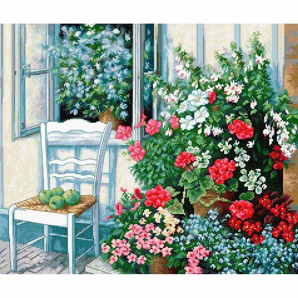 BU4017 Набор для вышивания 'Терраса с цветами' 38*32см, Luca-S