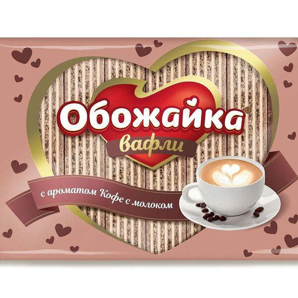 Вафли Обожайка с ароматом кофе с молоком