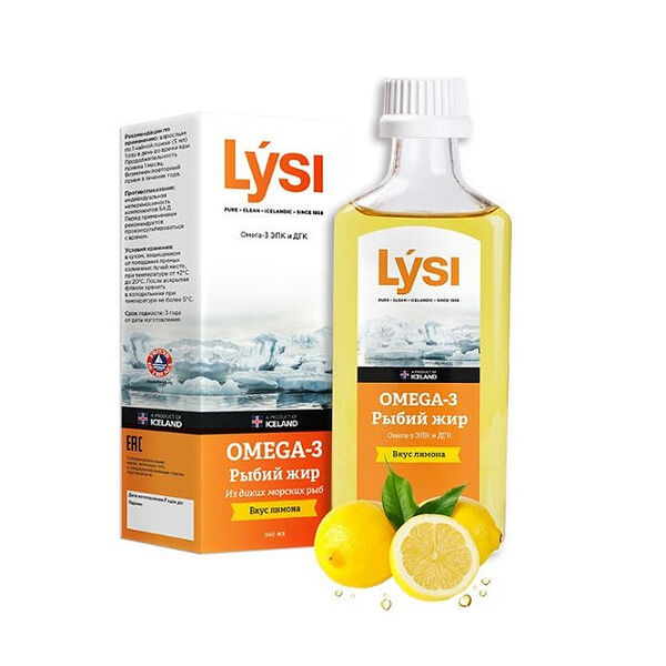 Лиси Омега 3 рыбий жир со вкусом лимона 240мл