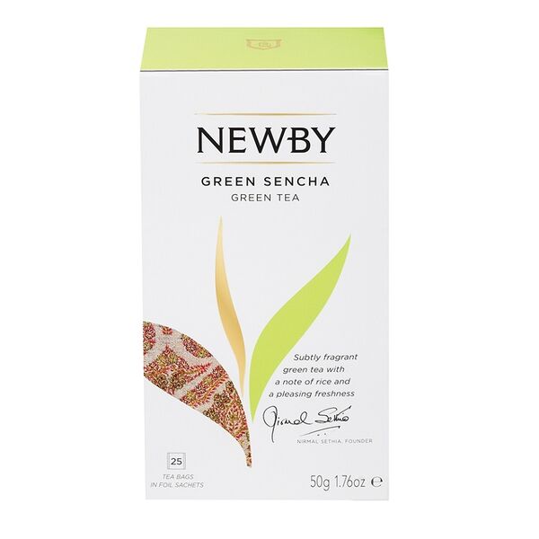 Чай зеленый Newby Green Sencha, 25 пакетиков