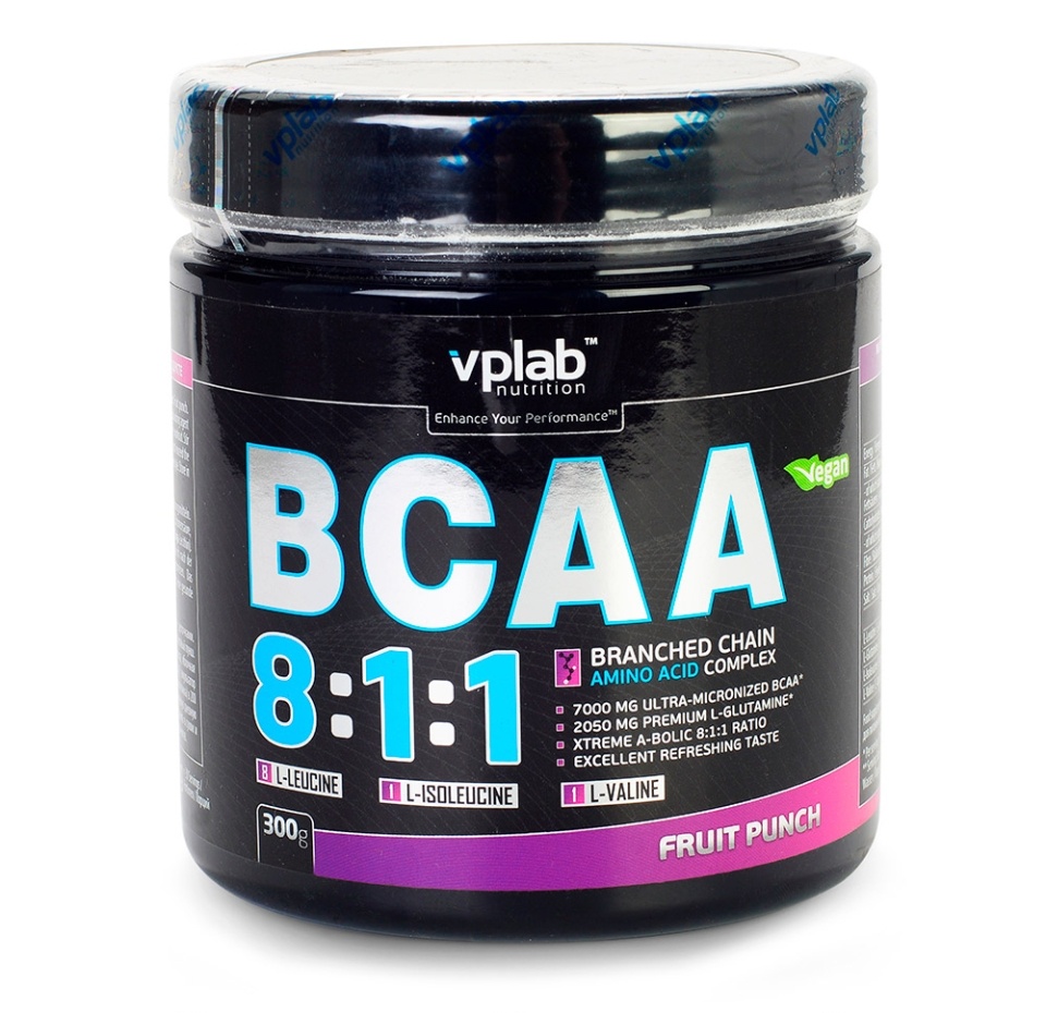 

Аминокислоты VPLAB BCAA 8:1:1 Фруктовый пунш 300г Великобритания