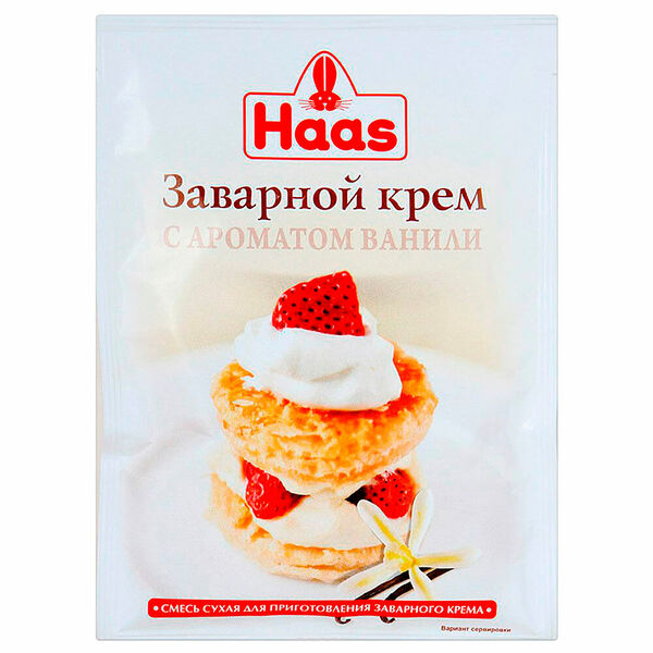 Крем хаас 100г ванильный заварной