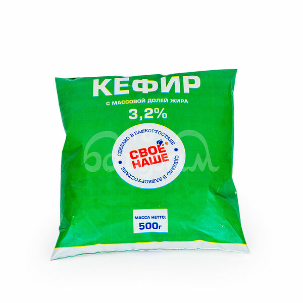 Кефир Свое Наше  3.2% 500гр пакет