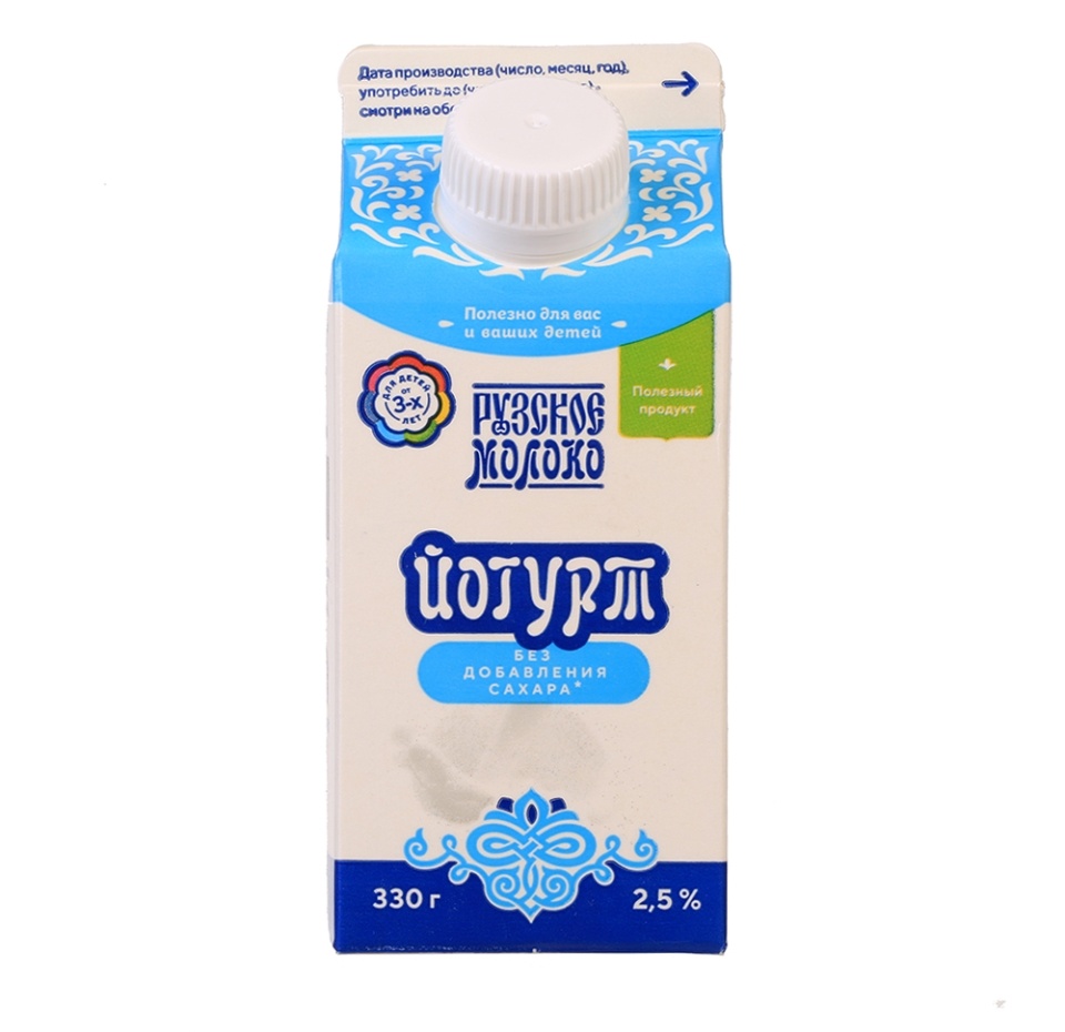 

Йогурт Рузское молоко питьевой натуральный 2.5%, 330 г