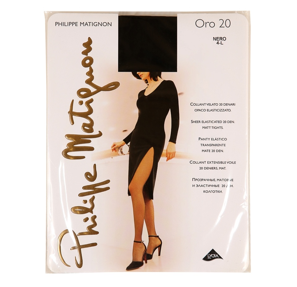 

Колготки Philippe Matignon Oro женские черные 20 den размер 4
