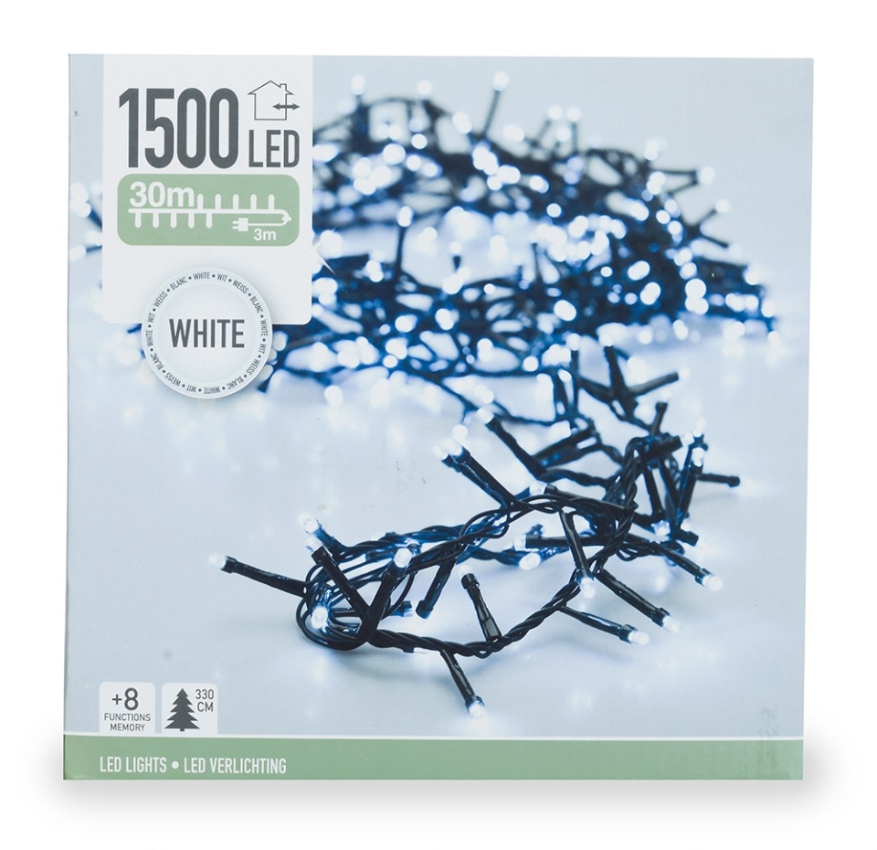 

Гирлянда елочная электрическая Koopman International с лампами led, 1500 ламп напряж. 220-240 в AX8510060, Китай