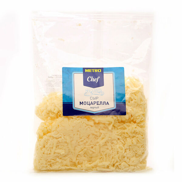 Сыр моцарелла 40% тертый ТМ METRO (МЕТРО)