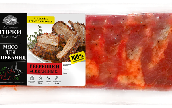 Ребрышки БЛИЖНИЕ ГОРКИ свиные Пикантные кат.Б в/у охл вес до 1.8 кг