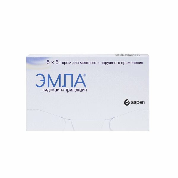 Крем Эмла для местного и наружного применения 5 шт по 5 г