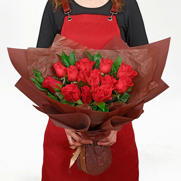 Букет алых роз №2