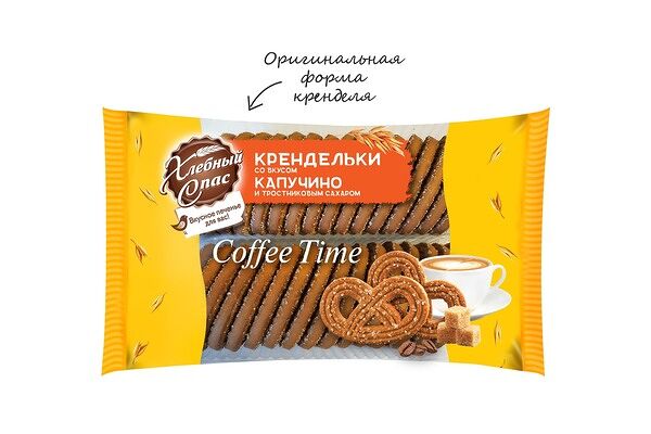 Печенье сдобное Хлебный Спас Coffee Time Крендельки со вкусом Капучино