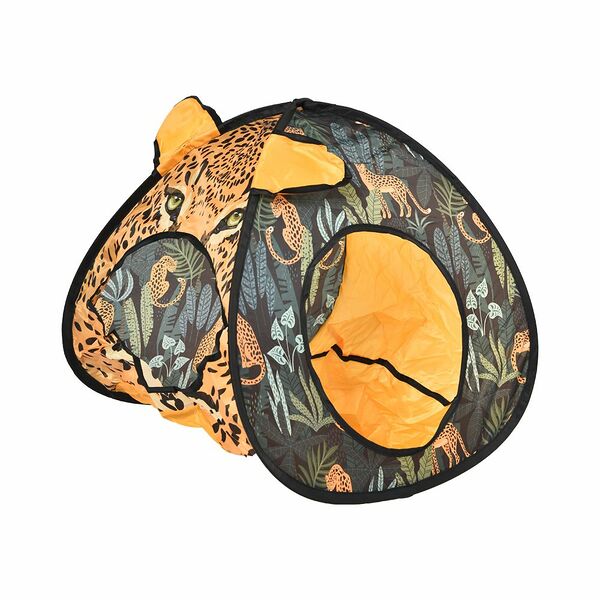 Тоннель для кошек FOXIE Домик Дикий леопард 50х50х45см