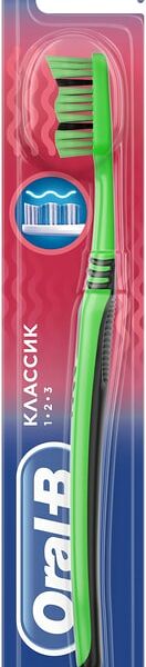 Зубная щетка Oral-B 1-2-3 Классик 40 средней жесткости