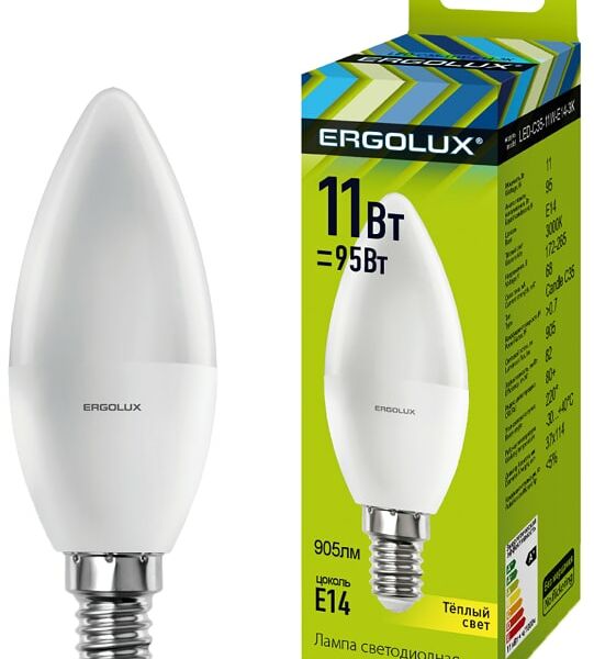Лампа светодиодная Ergolux LED E14 11Вт