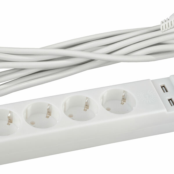 Сетевой фильтр с USB ЭРА 5 розеток 10А 1.5м