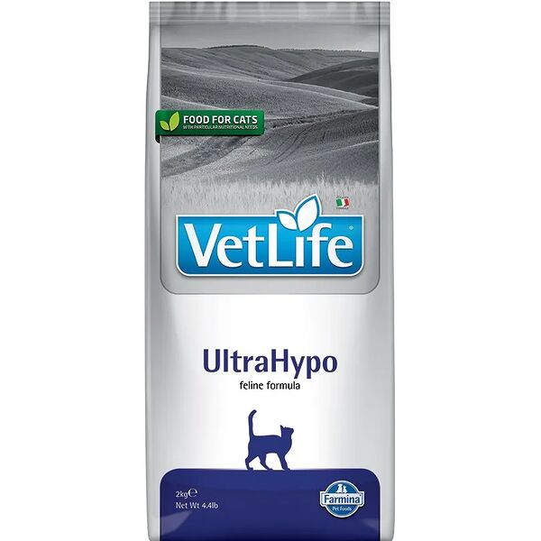 Сухой корм Vet Life Cat Ultrahypo для кошек при пищевых аллергиях и пищевых непереносимостях диетический 2 кг