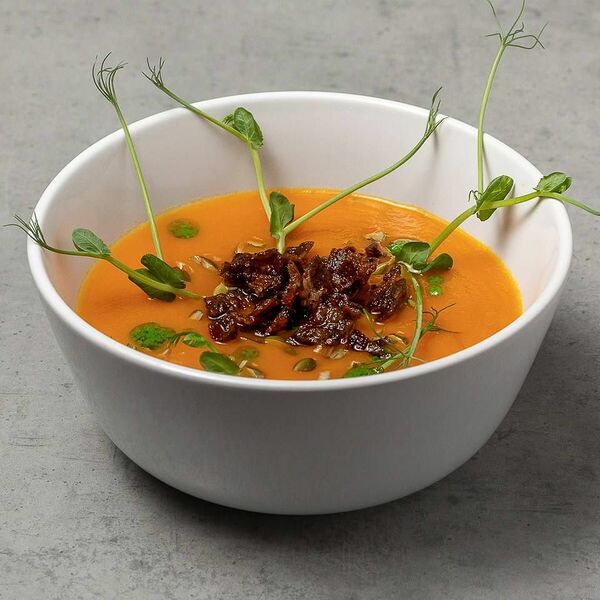 Суп тыква с беконом