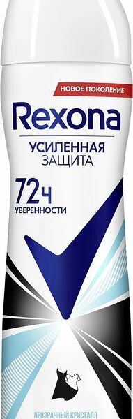 Антиперспирант Rexona MotionSense Прозрачный кристалл, спрей, женский
