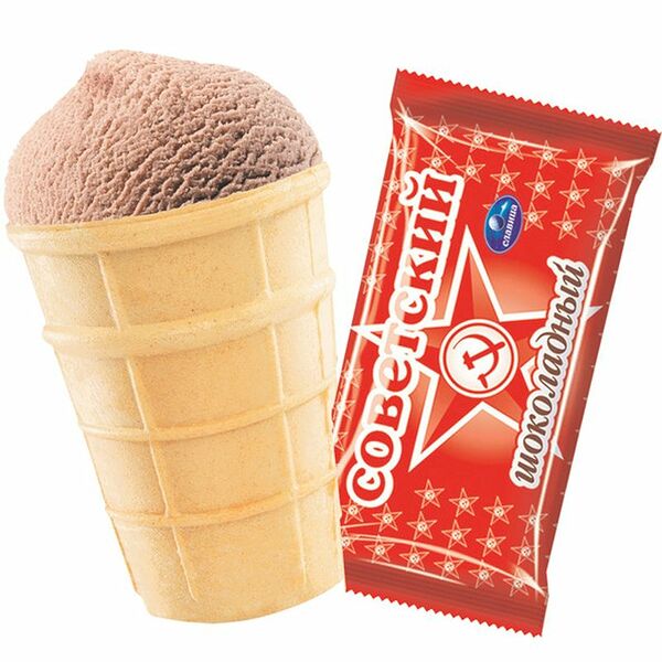 Мороженое Славица Советский пломбир шоколадный 100 г