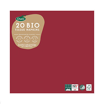 Салфетки Duni Бордовый 3-х слойные 33см Duni Poland Sp.z o.o. 20 шт Польша