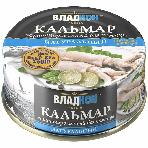 Кальмар перуанско-чилийский Владкон филе 185 г