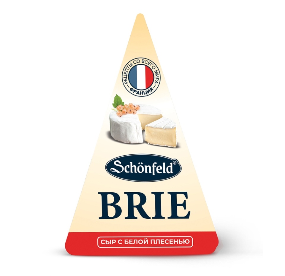 

Сыр мягкий с белой плесенью Brie от 50% до 60% Schonfeld 100 г, Россия
