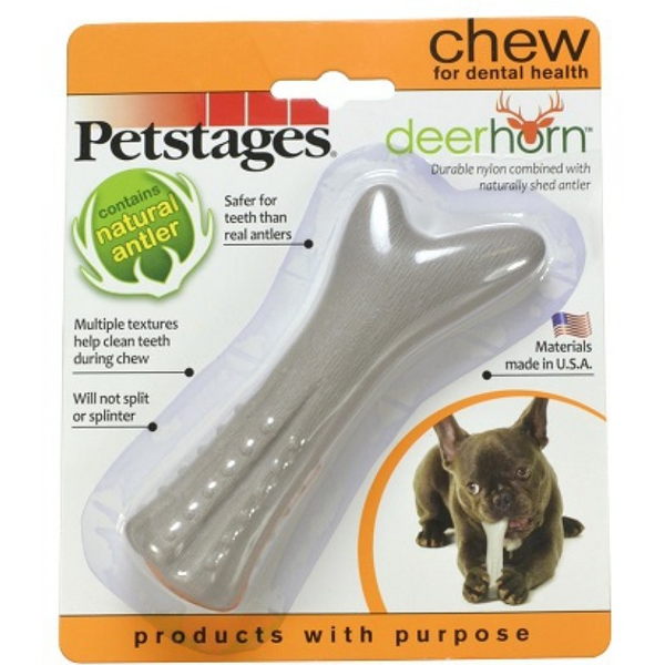 Petstages игрушка Deerhorn с оленьими рогами (маленькая) для собак 12 см.