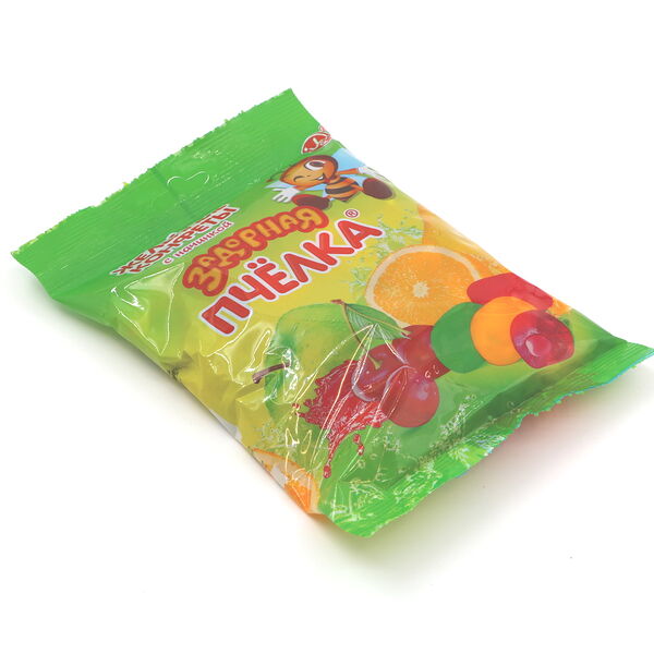 Конфеты ЗАДОРНАЯ ПЧЕЛКА желейные с мягкой фруктовой начинкой 4 вкуса вес 250 г B&B РОССИЯ