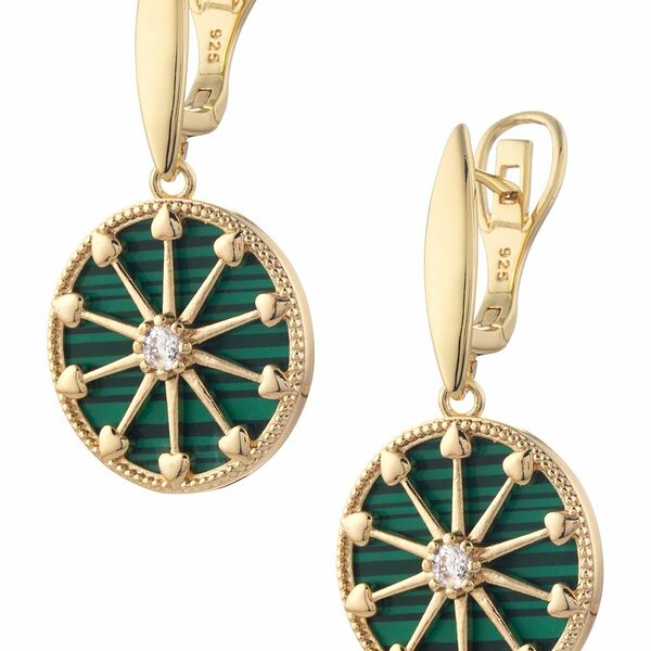 RONDA S/S 23 Серьги E283з,бижутерный сплав,фианиты