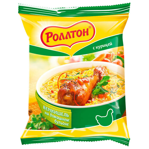 Вермишель быстрого приготовления куриная Роллтон 60г