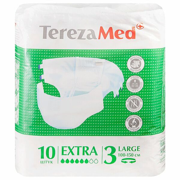 Тереза Мед Подгузники д/взросл. Экстра разм.L №10