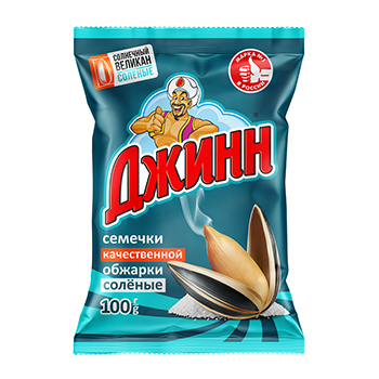 

Семечки подсолнечника Джинн Солнечный великан жареные солёные, 100 г