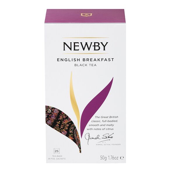 Чай черный Newby English breakfast в пакетиках, 25 шт