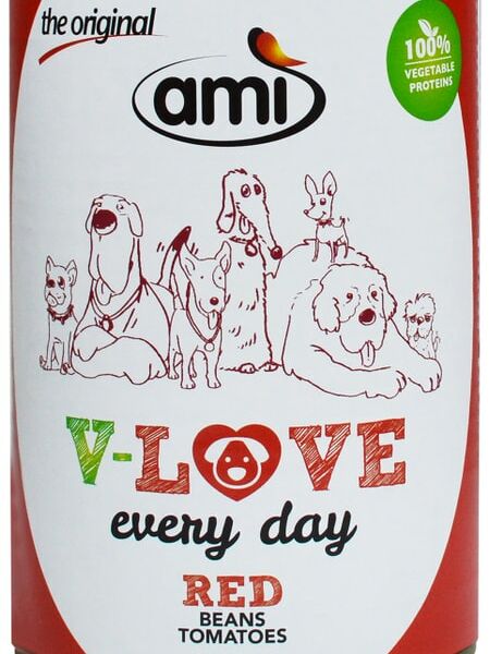 Влажный корм для собак Ami Pet Red Веганский Бобы и томат 400г