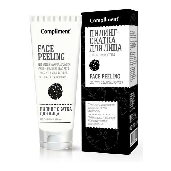 Пилинг-скатка для лица Compliment с древесным углем 80 мл