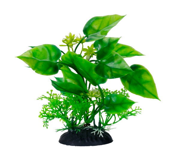 HOMEFISH Филодендрон растение для аквариума пластиковое с грузом 12см