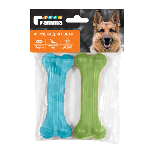 Игрушка для собак Gamma Кость литая №3 13 см для собак 2 шт