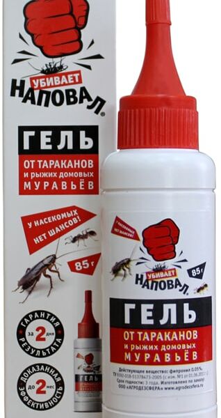 Гель для борьбы с насекомыми Наповал от тараканов и домовых муравьев 85г