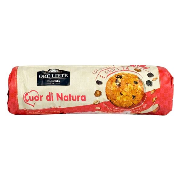 Печенье Ore Liete злаковое с фруктами 250г, Италия