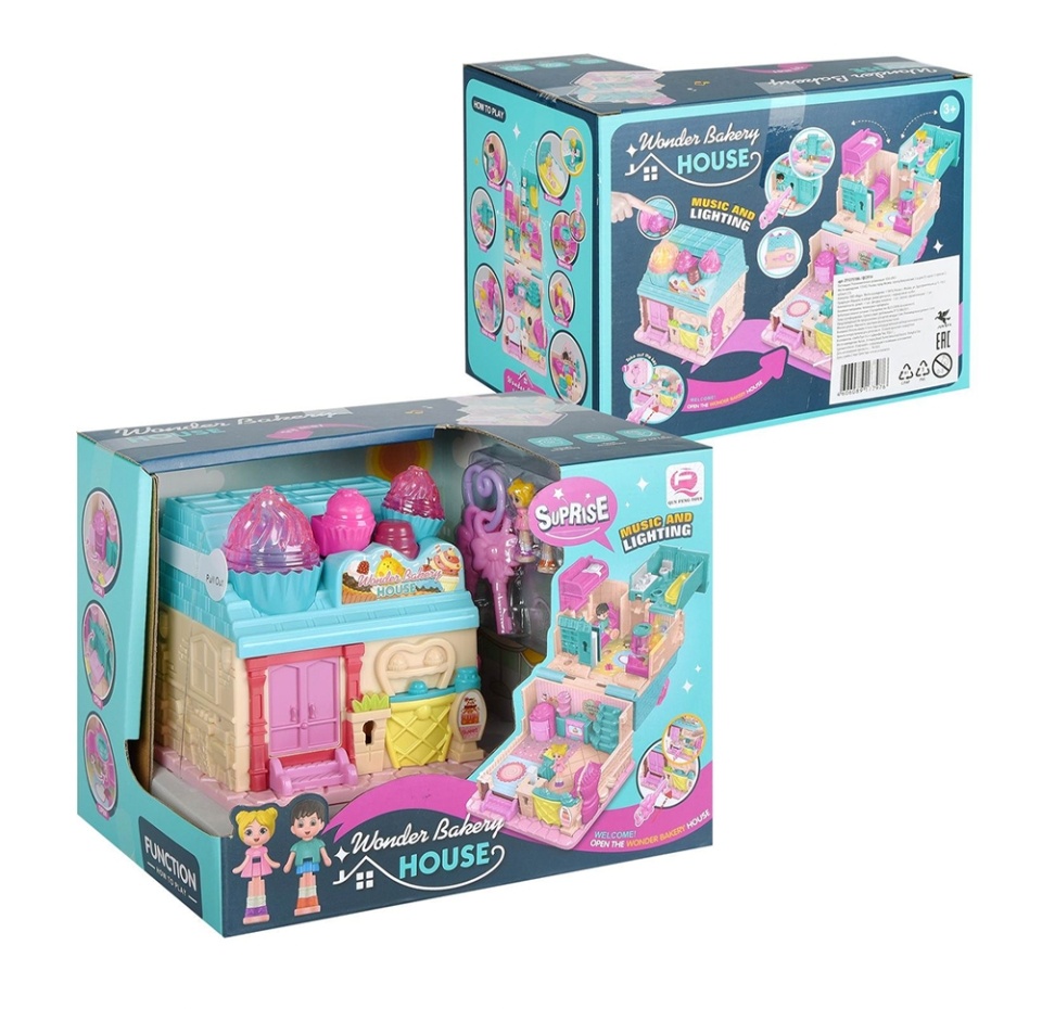 

Игрушка Junfa Пекарня Кукольный дом-трансформер на батарейках, Китай